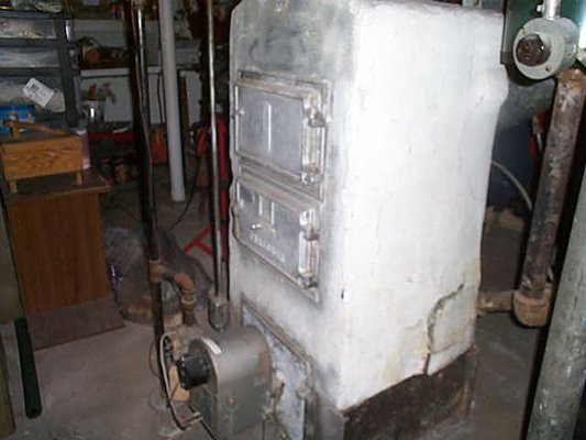 Old "snowman" heating system