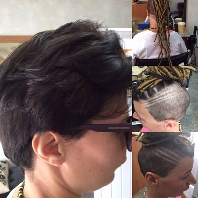 Full head color, buzz cut and dreadlocks #hairbyvirginia