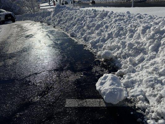 Hours after opening patients had zero spots near the building.