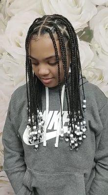 Large knotless braids with beads by JAb call 619951644 for appointment please.