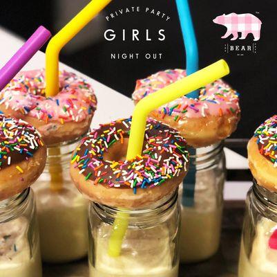 Milk shake and donuts