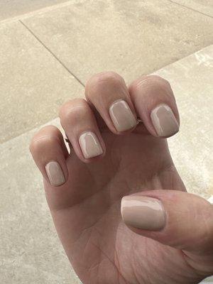 Beautiful natural gel nails! That have not chipped!!