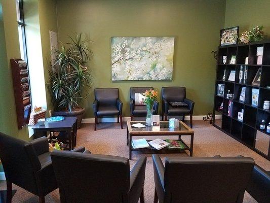 Shared waiting room with Wellness Center of Plymouth