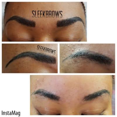 Waterproof, smudge proof eyebrows Extensions that last up to 3 weeks No makeup involved Looks natural Just like the real hair