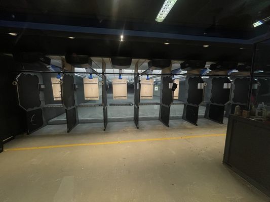 Eight lane to shoot provide a secure & welcoming environment for both beginners & experienced marksmen.