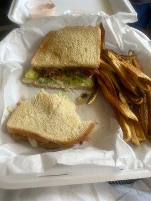 BLT + Avocado and a side of fries