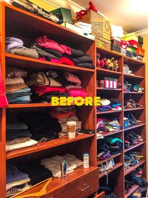 Client Closet re-organization - before