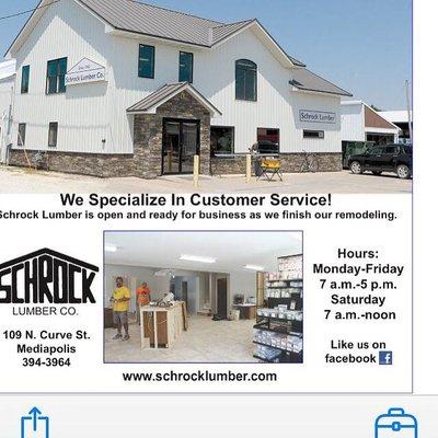 Schrock Lumber Today!