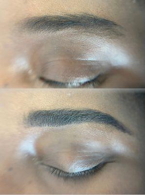 Brow wax and tint by Stephanie