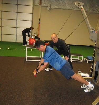 Steve training a client at Evolution Trainers in Mountain View