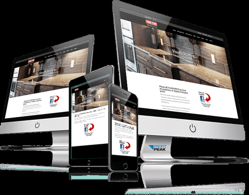 This is a responsive website designed for a local granite countertop company.