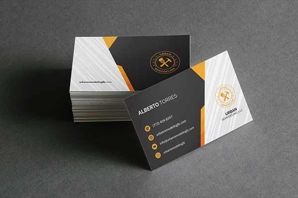 Business cards for remodeling company. Urban Remodeling.