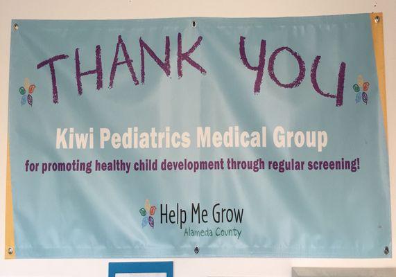 The First Five of Alameda and Help Me Grow honors Kiwi Pediatrics, 2017