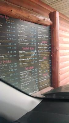 Menu board at the drive thru