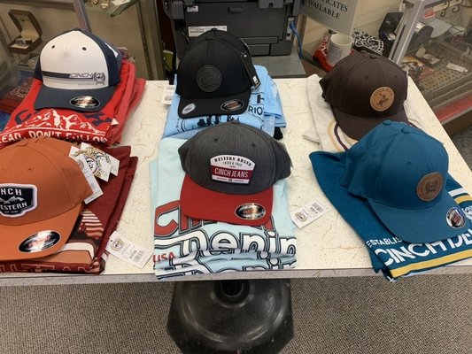 Western caps and matching shirts