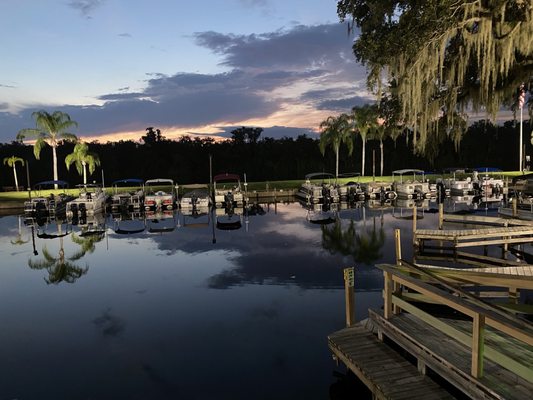 Restaurant overlooks the lagoon