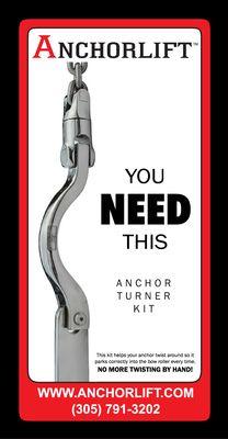 Our patent pending anchor turner helps your anchor twist around so it parks correctly into the bow roller every time.