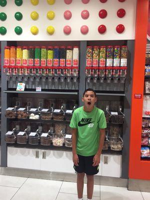 Son loves sour candy, so he was amazed by their selection of that type.