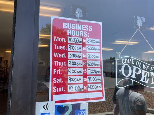 Business hours