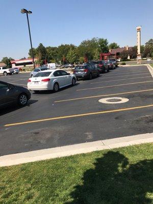 Yeah, pack a lunch (so to speak) if you use the Chick-Fil-A drive thru at The Shops at Fort Union.