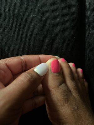 Missed this part of my toe with polish