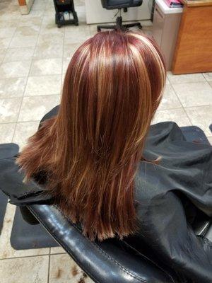 Color and cut done at great cuts.