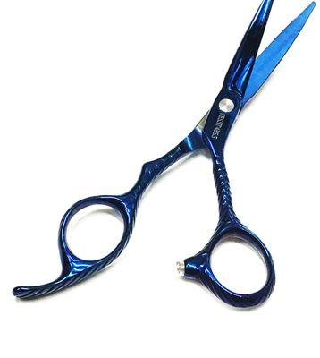 High quality Japanese 440C stainless steel
Blue Titanium Coating
5.5", Professional hair cutting shears.