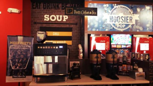 Coffee and soup bar. And hoosier frozen pop!