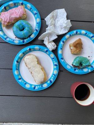 Cream sticks, sour cream dipped and coffee FTW