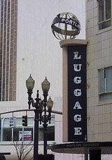 The Portland Luggage Company sign downtown.