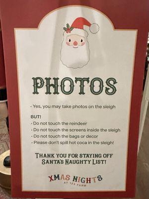 Bring your own Camera or Phone & take a FREE PICTURE in the sleigh with Santa @ Christmas Nights @ 123 Farm Cherry Valley CA. Dec. 2023