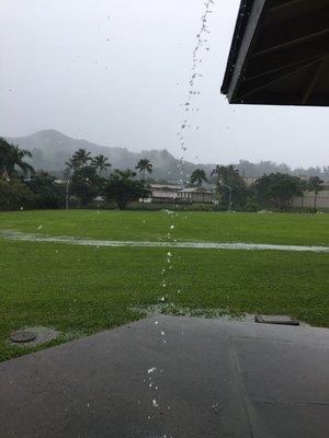 Thankful for the covered tables during the rainstorms!