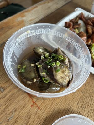 Stuffed eggplant takeout