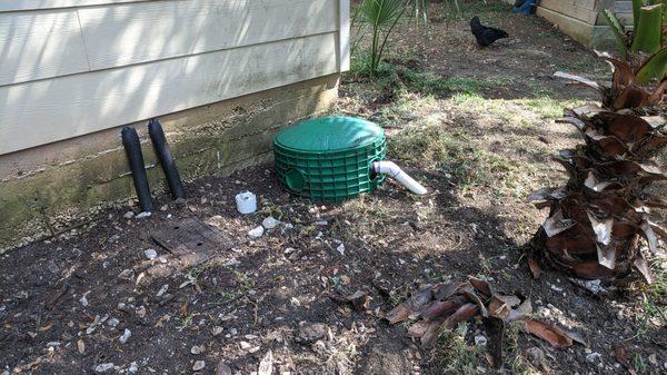 Shutoff valves and pump for septic.