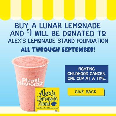 Proud supporters of Alex's Lemonade Stand