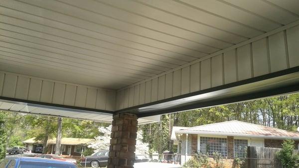 Vinyl soffit and fascia porch ceilings