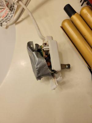 Blow dryer plug...that was plugged in when we arrived