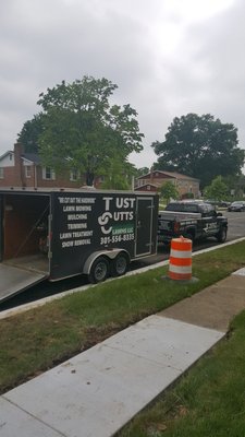 Trucks are setup and ready for service.