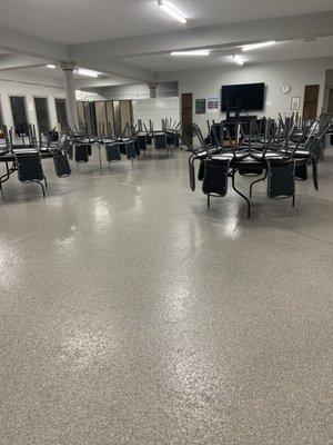 Recreational Center Floor -deep cleaning