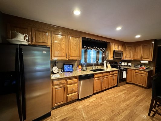 Kitchen cabinets before refinishing