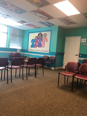 The waiting area