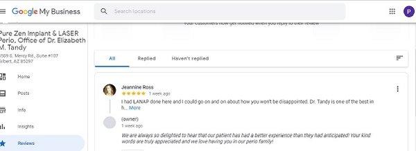 Makes us happy when our patients are happy!