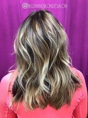 Tousled balayaged Lob