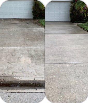 Driveway pressure washed