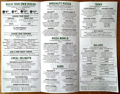 Menu (2 of 2)