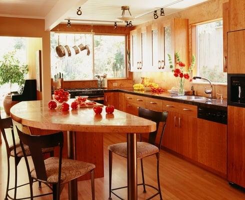 Cherry Cabinets, Inca Gold Stone