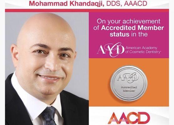 Accredited American Academy of Cosmetic Dentistry