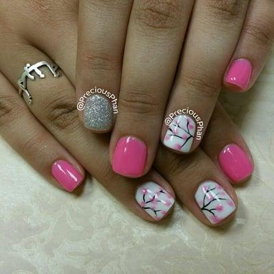 Cherry blossom nails