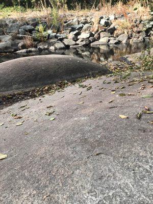 Creek and rock beach