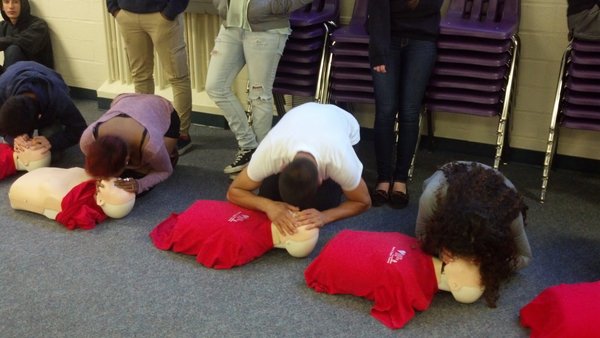 Hoover HS Public Safety Academy Teens certification for CPR